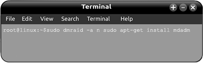 Installing mdadm