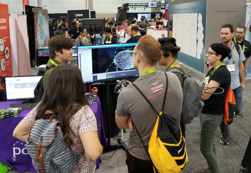 Pogo Linux booth at SIGGRAPH 2019